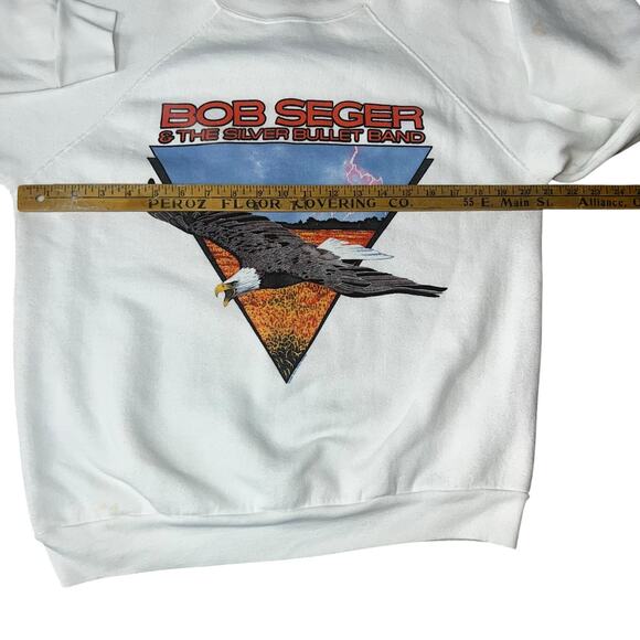 Vintage 80's Bob Seger & The Silver Bullet Band Sweatshirt Eagle adult Sz large - Picture 4 of 11